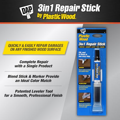 DAP Plastic Wood 3 in 1 Repair Stick, Black (7079804092)
