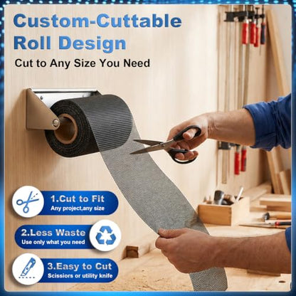 4-1/5" x 5.5 Yard 80 Grit Emery Cloth Roll for Hand and Pole Sander