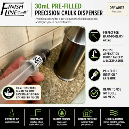 30mL Pre-Filled Precision Caulk Applicator Off WT 1-Pack - color: Off White
