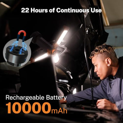 OGERY Rechargeable 10000mAh Camping Light with Stand - color: Orange