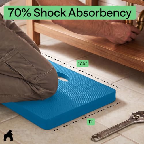 GORILLA GRIP® Extra Thick Foam Kneeling Pad for Gardening 17.5x11 True Blue - color: Blue