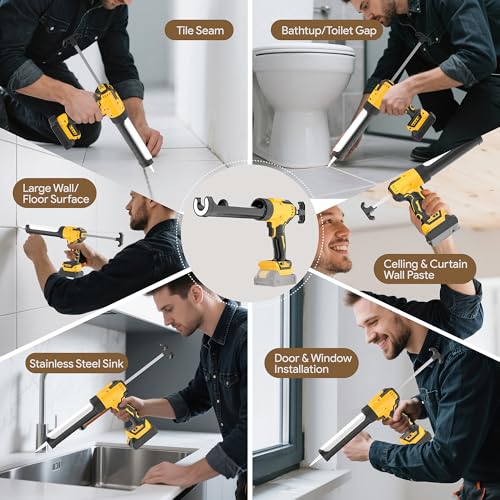 Cordless Caulking Gun Compatible With DeWalt 20V Max Battery(NO Battery)