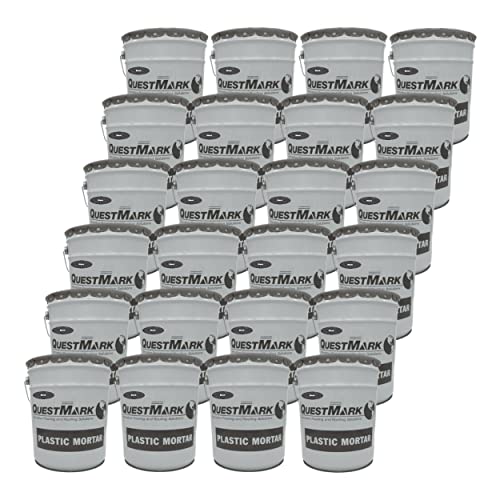 QuestMark 2110 High Traffic Epoxy Concrete Floor Patch and Resurfacer High Impact and Abrasion Resistant (5 Gallon Pallet, Black, 1) - color: Black, size: 5 Gallon (Bulk of 24)