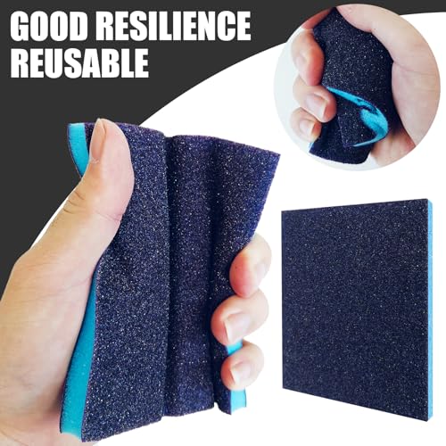 6pcs Sanding Sponge 320 grit Soft Sanding Block Washable and Reusable, Double-Sided Sponge Sanding Blocks Wet Dry Sandpaper Pad for Wood Metal FurniturePaint - style: 320 Grit 6pcs