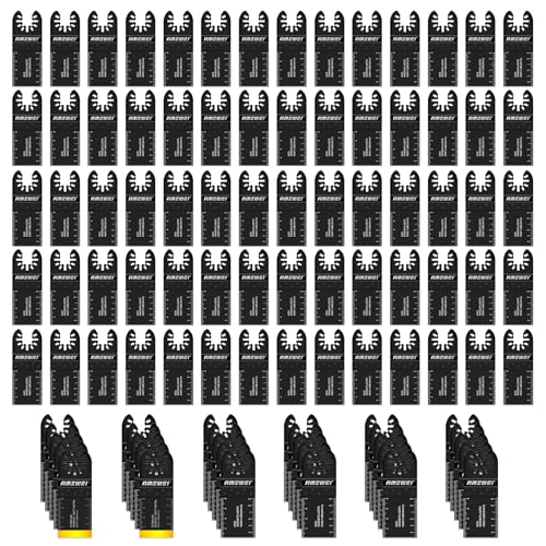 AMZWEI 100PCS Professional Multitool Blade Kits Metal, Wood Cutting