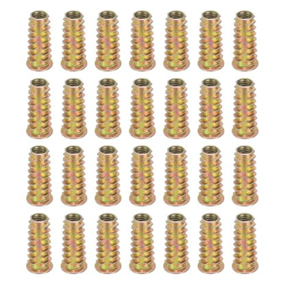 MECCANIXITY 28 Pcs Threaded Inserts for Wood, Zinc Alloy M8 Thread Inserts Nuts Hex Socket Drive Screw 30mm Length for Furniture, Cabinet, Tables and Chairs - size: M8x30mm