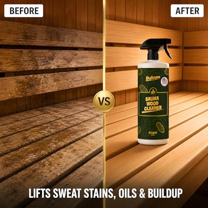 Sauna Wood Cleaner 32 oz | US Made | Sauna Spray | Hemlock, Pine, Cedar