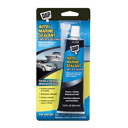 Dap 00694 2.8-Ounce Silicone Rubber Auto/Marine Sealant, Clear - size: 2.8-Ounce