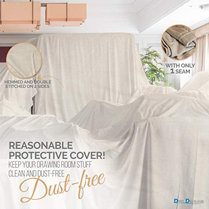 Pack of 1: All Purpose Drop Cloth Cotton Tarp 4x6 Large Canvas Tarp for Art Supplies,Drop Cloth for Painting Supplies/Paint Canvas Fabric or Couch Cover and Furniture Cover from Paint - size: 4ft x 6ft Pack of 1