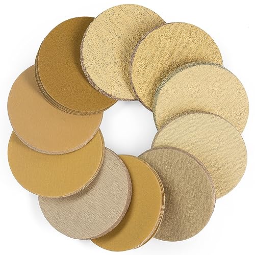 S SATC 50PCS 3 Inch Hook and Loop Sanding Discs Orbital Sander Sandpaper for Orbital Sander Include 40/60/80/120/220/320/400/600/800/1000 Grits Sanding Discs for Woodworking Automotive Metal - style: (40-1000)Grit 50 pack