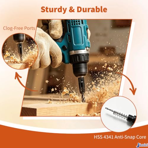 2026 Upgraded Self Centering Drill Bit Set VIX Bits, Cabinet & Door Hinge - color: Black, size: 3 Pieces