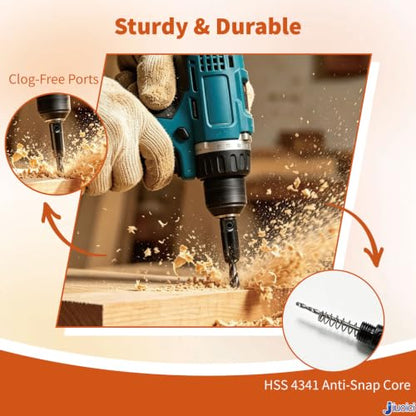 2026 Upgraded Self Centering Drill Bit Set VIX Bits, Cabinet & Door Hinge - color: Black, size: 3 Pieces