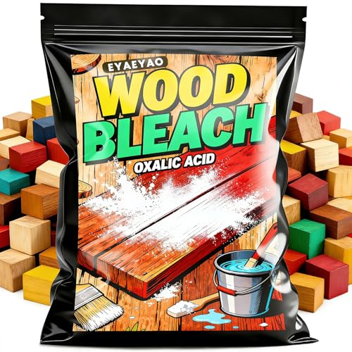 Oxalic Acid Wood Bleach 1 LB - Powerful Wood Stain Remover for Furniture, Decks & Hardwood Floors | Fast-Acting Powder Formula Restores Boats, Antiques & Outdoor Wooden | Safe & Effective