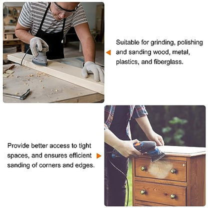 HARFINGTON 100pcs Triangular Hook & Loop Sandpapers 2000 Grits 3-1/8" Aluminum Oxide Sanding Pads Random Orbital Mouse Detail Sander Papers Oscillating Multi Tool Sheets - size: 2000 Grits