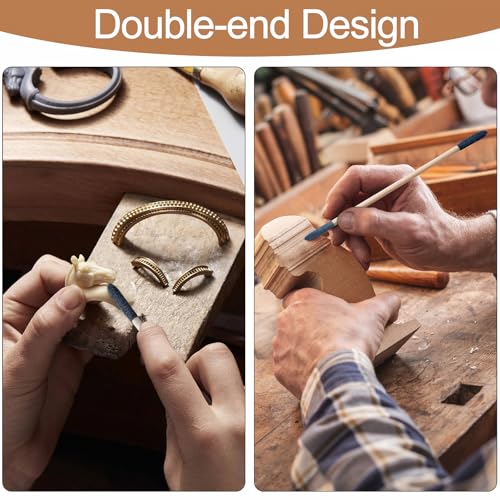 30 Pcs Sanding Sticks, Premium Double-Ended Matchstick Sanding Stick