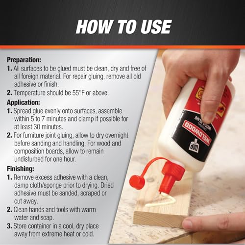 DAP Weldwood Original Wood Glue, Yellow, 4 oz (7079800496) - size: 4 Oz