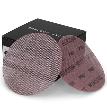 Serious Grit - 6-Inch P80 Grit Ceramic Mesh Sanding Discs - 50 Pack - style: 80 Grit