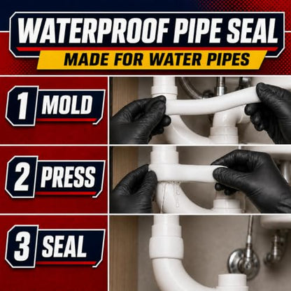 Moldable Waterproof Sealant Putty (White) for Leaks, Gaps, Pipes & Drains - color: White