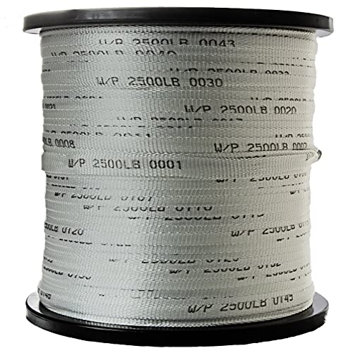 The Ribbon Factory® USA Made 2500 Lb 3/4" Pull Tape | Pull Webbing | Flat Rope - 1000 FT (Many Strengths and Lengths Available) - size: 1000 FT Reel