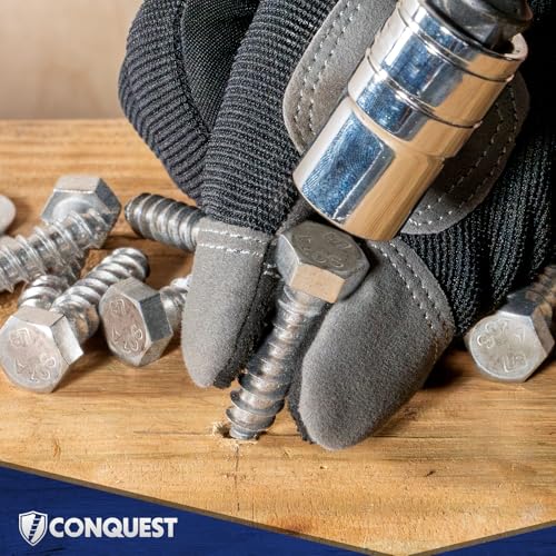 Conquest 5/8"-5 x 20 Lag Bolts, Hot Dip Galvanized, Coarse Threads Hex Head, Corrosion-Resistant for Outdoor, Wood, and Structural Projects (25 Pack) - size: 5/8"-5 x 20"
