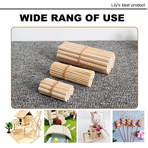 HOPELF 10PCS Dowel Rods - 1/2 x 12 Inch Bamboo Sticks - for Crafts, Hardwood Assortment, DIYers - size: 1/2" x 12"