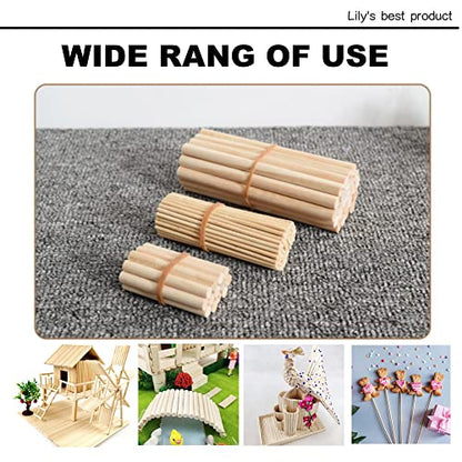HOPELF 10PCS Dowel Rods - 1/2 x 12 Inch Bamboo Sticks - for Crafts, Hardwood Assortment, DIYers - size: 1/2" x 12"