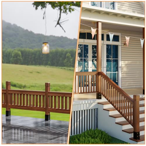 6x6 Post Base, ( Inner Size 5.6x5.6) Heavy Duty Post Anchor（4PCS） - size: 6x6 4