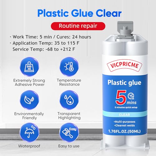 Vicpricme 5 Minute Clear Epoxy Glue, 2-Part AB Adhesive - size: 5Min glue 1pcs