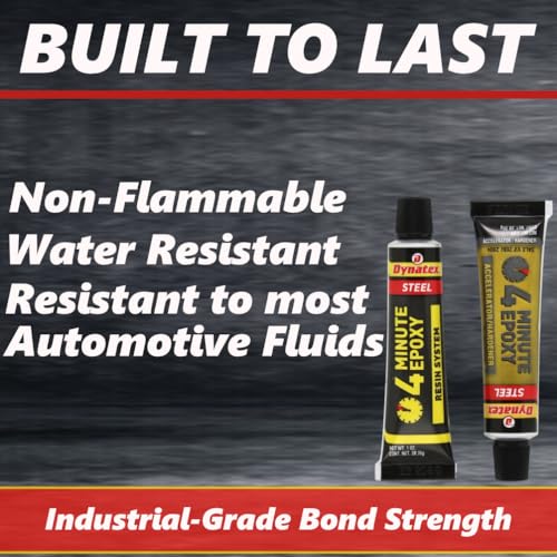 Dynatex 144356x2 4 Minute Steel Epoxy Adhesive 2 oz (2 Pack)