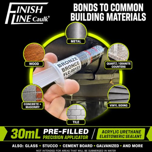 30mL Pre-Filled Precision Caulk Applicator Bronze 5-Pack - color: Dark Brown / Bronze