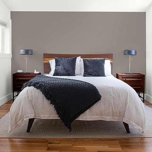 Glidden Interior Paint + Primer: Gray/Elephant Gray, One Coat, Flat, 1-Gallon - color: Elephant Gray, size: 128 Fl Oz (Pack of 1)