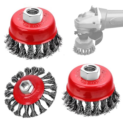3 Pack Wire Wheel Brush for Angle Grinder