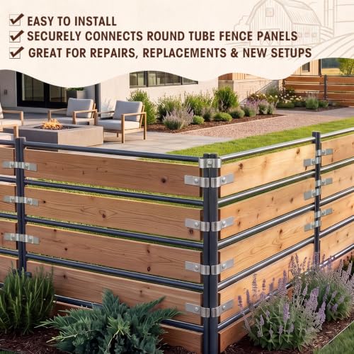16 Pack 1-5/8" Horse Stall Panel Clamps Kit, Galvanized Steel