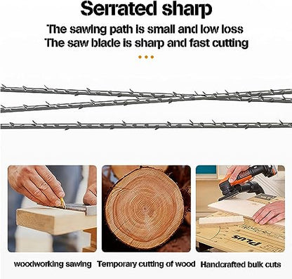 15-Inch Coping Saw Kit with 20 Spiral Blades for Home Improvement Use