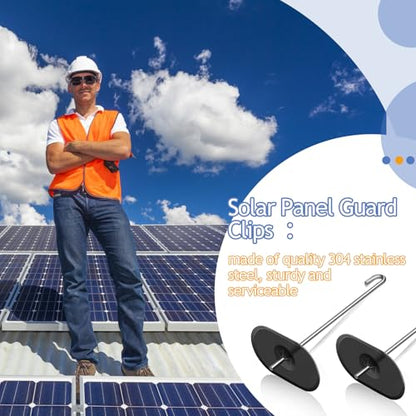 Funrous 240 Sets Solar Panel Bird Guard Fastener Clips Stainless Steel Set