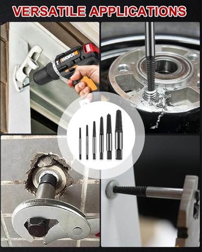 Diyife Screw Extractor, [Upgraded Version][6 Pieces] Screw Extractor Set