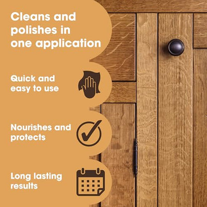 Furniture Clinic Beeswax Furniture Polish, Natural Wax, Dark Oak - style: Dark Oak