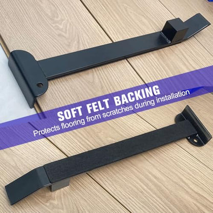 Heavy Duty Pull Bar and Pry Bar, 17" Professional Pull Back Hook, Wear Resist Floating Floor Installation Tool, Rust Proof Wood Board Pry Bar for Laminate Flooring Installation
