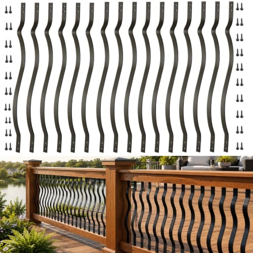 61 Pack 32.25" Deck Balusters, Heavy Duty Deck Railing with Screws - size: 32.25 IN
