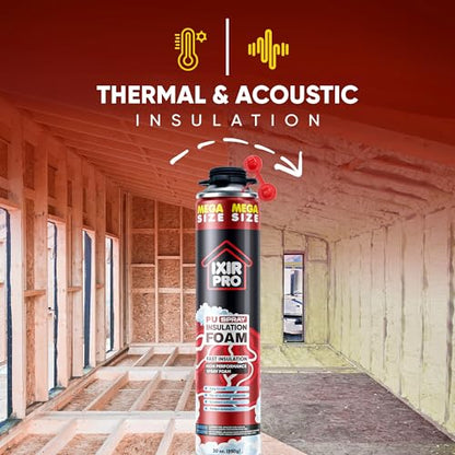 Spray Foam Insulation, 12 Pack x 30 oz, Expanding Foam Sealant Spray - size: 12 Pack