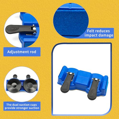 Floor Gap Fixer Tool, 2PCS Double-Head Vacuum Suction Cup Repair Tool, Durable Hammer and 5pcs Sticky Pads, for Laminate, Vinyl, Wood & Tile Flooring