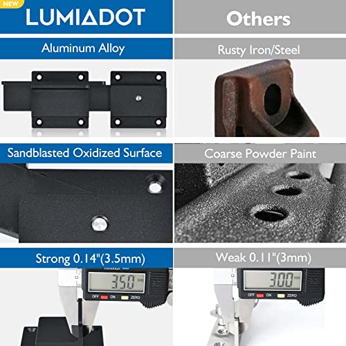 7" Flip Gate Latch Lock for Wooden Fence with Padlock Hole - size: 3 Pack