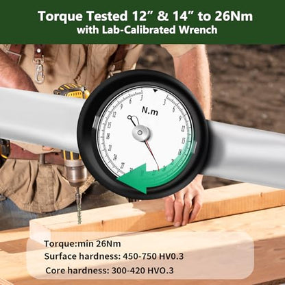 Timber Screws #14 x 5 inch, Heavy Duty Wood Screws with Hex Socket, Green Outdoor Lag Screws for Deck, Fence, Garden Self-Tapping, Rust-Resistant Coated, Sample Pack 18pcs - size: #14 x 5" 18PCS