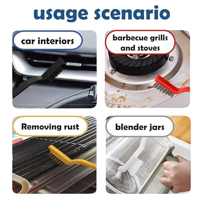 Betanull Crevice Cleaning Brush Set, Multi-Purpose Hard Bristle Brushes
