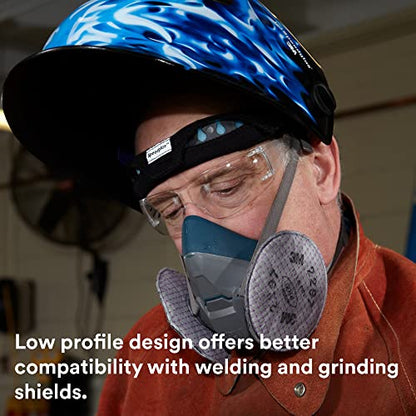 3M Rugged Comfort Half Facepiece Reusable Respirator 6501, NIOSH, Small - style: Small