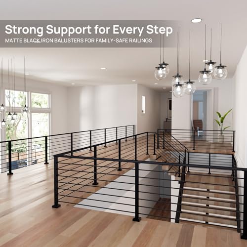 LukLoy 7 Pack 6 FT x 19/32 inch SS201 Horizontal Stair Balusters - size: 6 ft, style: 7 Pack