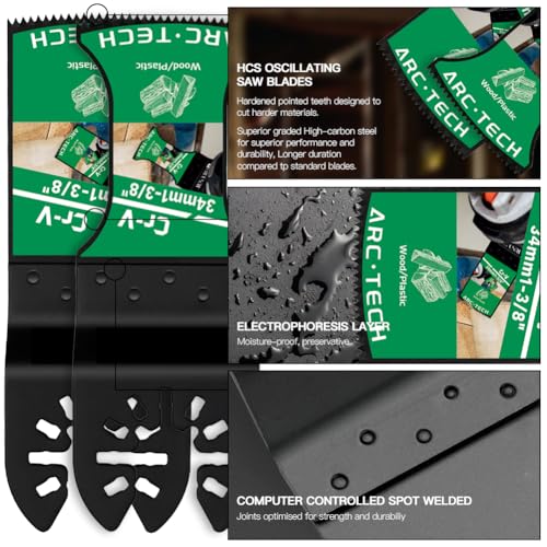 25PCS Titanium Oscillating Tool Blades Quick Release Multi Tool Blades Kits - style: 25pcs oscillting tool saw blades