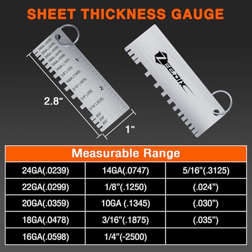 ZeeDix Portable Metal Sheet Thickness Gauge - style: Sheet Thickness Gauge