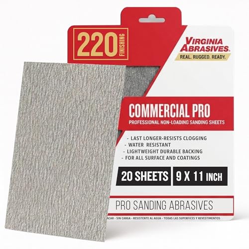 Sandpaper Sheets Commercial Pro, 120 Grit, Medium, 9” x 11”, 20 Pack - style: 120 Grit (Comm Pro)