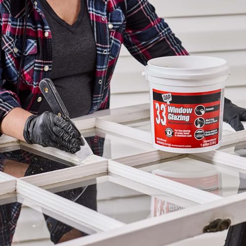 DAP '33' Window Glazing, White, 1 Gal (7079812019) - size: Gallon